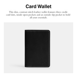 COACH Men's Card Wallet, Black, One Size