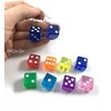 Real Dice Earrings, 16mm Gaming Dice, Many Colors, Titanium Ear