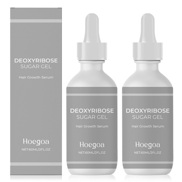 2PCS Desoxyribose Sugar Haarwachstumsserum,Wachsendes Haaröl-Kopfhautgel zur Haarstärkung | Mildes sicheres