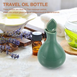 Beavorty Thai Massage Oil Dispenser Spa Ceramic Oil Bottle Aromatherapy Bottle for Beauty Salons