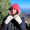 Harssidanzar Winter Outdoor Gloves For Women's Genuine Suede Sherpa Gloves