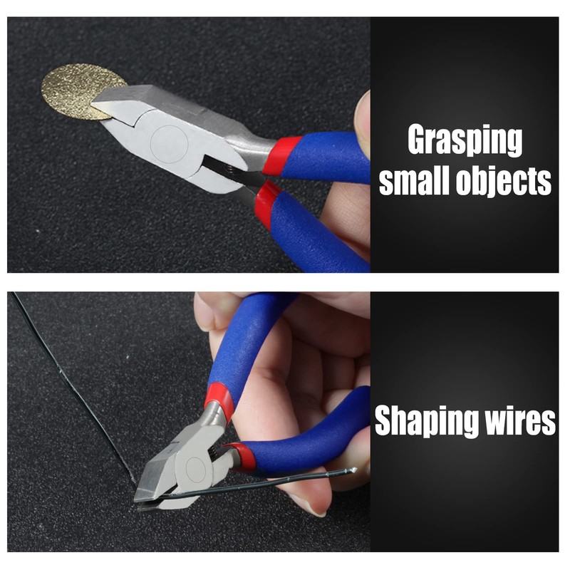 LEONTOOL Mini Flat Nose Pliers for Jewelry Making Wide Smooth
