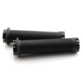 Universal Bicycle Grips, E-Bike Handlebar Grips Quad Grips ATV Bicycle Grip Rubbers 2 x 22 mm (Black Ribbed)