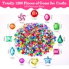 Anezus1200Pcs Craft Gems with 2Pcs B7000 Jewelry Glue, Flat Back