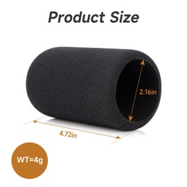 Funda de espuma para micrófono HypherX QuadCast – Filtro Pop Calidad de sonido mejorada, Parabrisas compatible con HyperX QuadCast S Mic Reduce los ruidos del micrófono