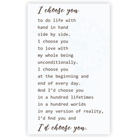 Wall DÉCOR Plus More Love Décor Stickers Quote I'd Choose You Verse Saying Bedroom Wall Decals 12x23-Inch Chocolate Brown