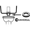 Sanitop-Wingenroth Cistern Gasket Set, 2 Piece Set, Gasket Assortment, Rubber