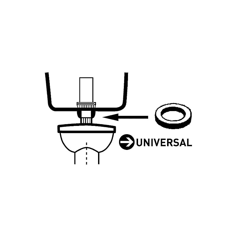 Sanitop-Wingenroth Cistern Gasket Set, 2 Piece Set, Gasket Assortment, Rubber