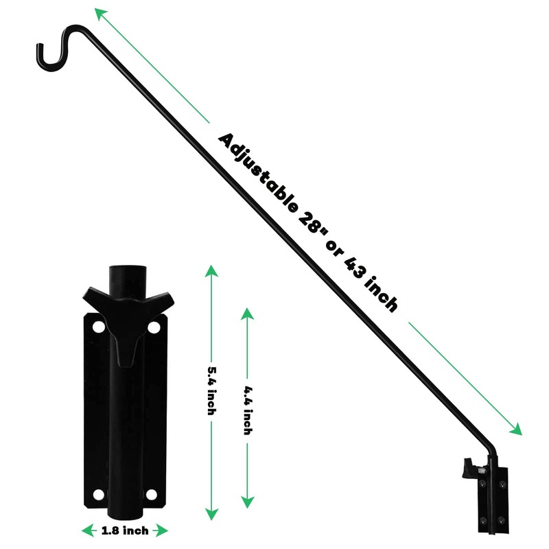 MIXXIDEA 2 Packs Heavy Duty Extended Reach Wall Mounted Deck