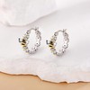 ONEFINITY Honey Bee Earrings 925 Sterling Silver Daisy Hoop Earrings