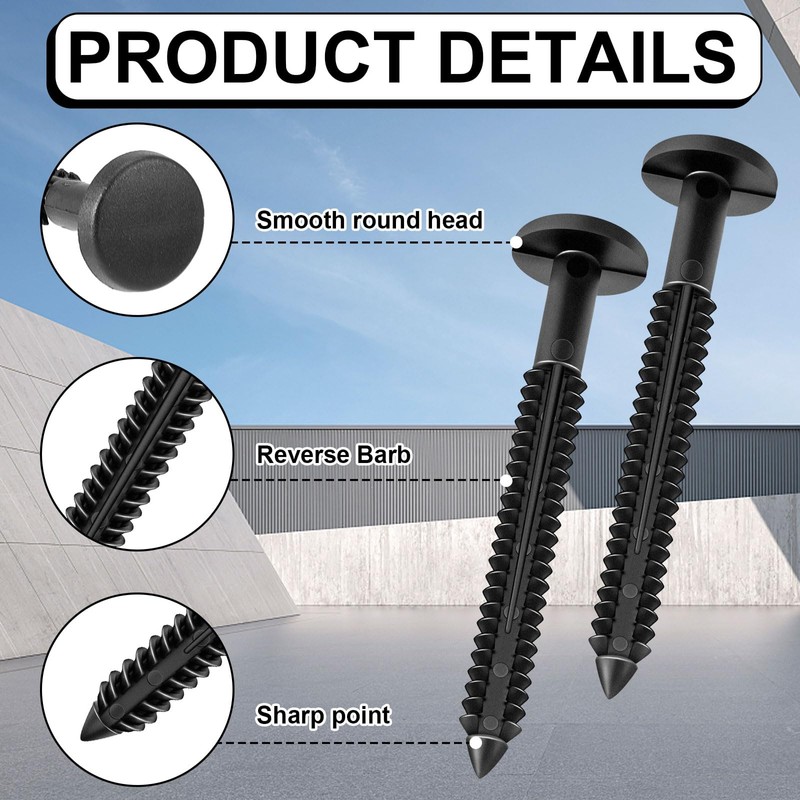 Blulu 18 Pcs 3 Inch Vinyl Shutter Fastener Window Panel