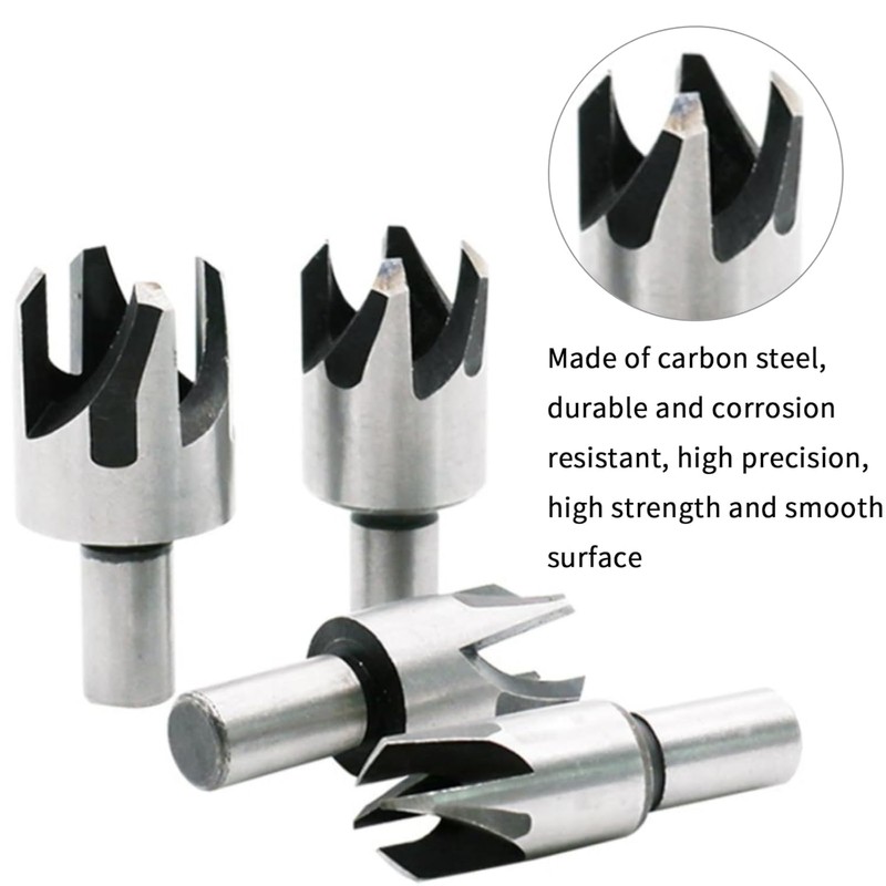 15 PCS Countersink Drill Bit Set, Woodworking Chamfered Set,1/4 Inch