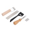 Metal Leather Skiver Set Easy Cutting Incisive Curved Handle Safety