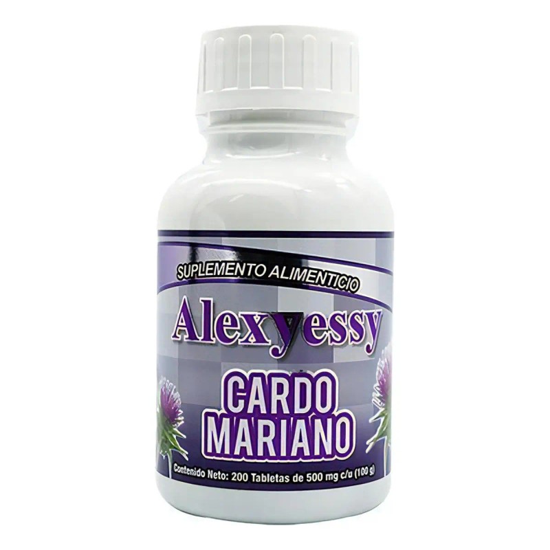 Cardo Mariano Alexyessy Natural 200 Tabletas 500mg Veganas