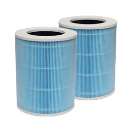 PUREBURG Replacement Filter Compatible with meross Smart WiFi Air Purifier MAP100,2-Pack H13 HEPA Activated Carbon 3-Stage Filtration Air Clean Dust VOCs Odor