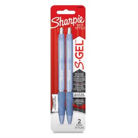 SHARPIE S-gel Bolígrafos, color Negro-Azul, 2 Uds x 0.7mm