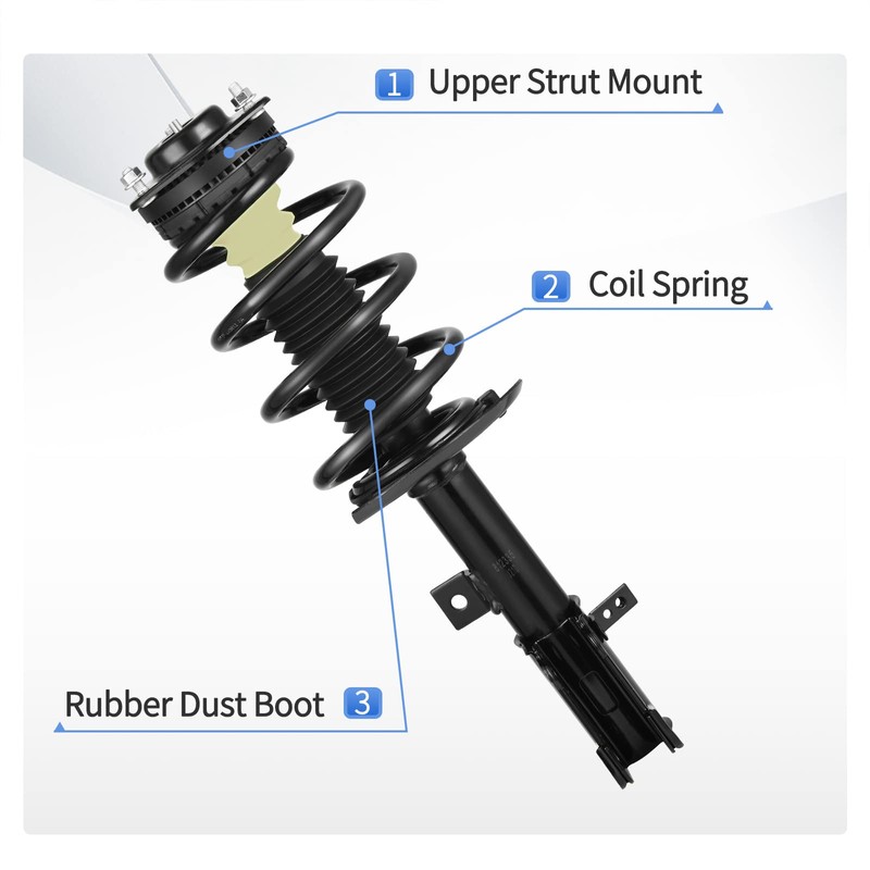 YITAMOTOR Front Complete Strut Quick Struts Compatible with 2009-2019 Dodge