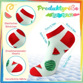Utensilsto 9 Pairs of Funny Trainer Socks Women's 39-42 Cotton Colourful Socks Women's Good Mood Short Socks