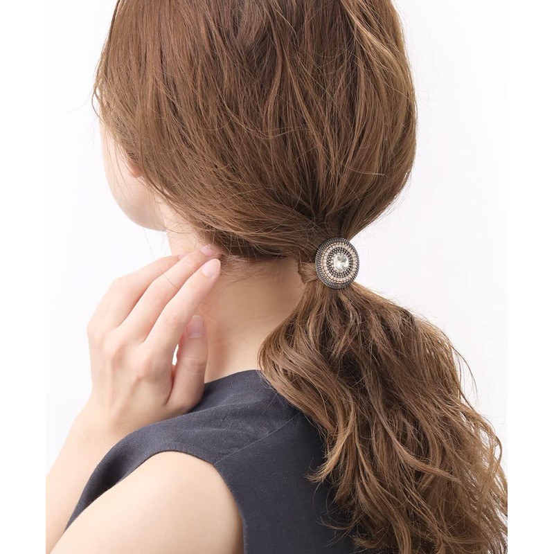 VingTAINE H7199-BK Color Bijou Circle Hair Cuff, Hair Hook, Just