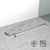 48 Inch Offset Linear Shower Drain, Brushed 304 Stainless Steel