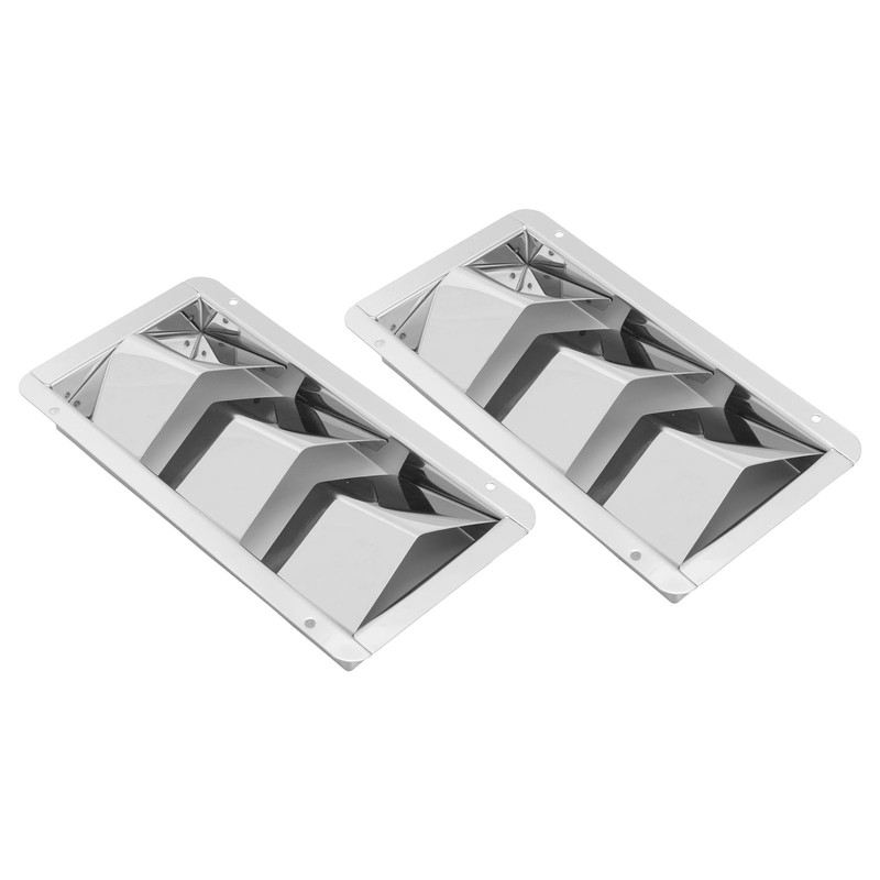 Pair Marine Air Vent Cover 3 Slots 210x110mm Rectangle Louver