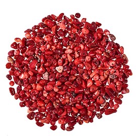 Cuentas de piedras preciosas sueltas perforadas con forma irregular de coral rojo natural de 5-8 mm con caja para hacer joyas de bricolaje