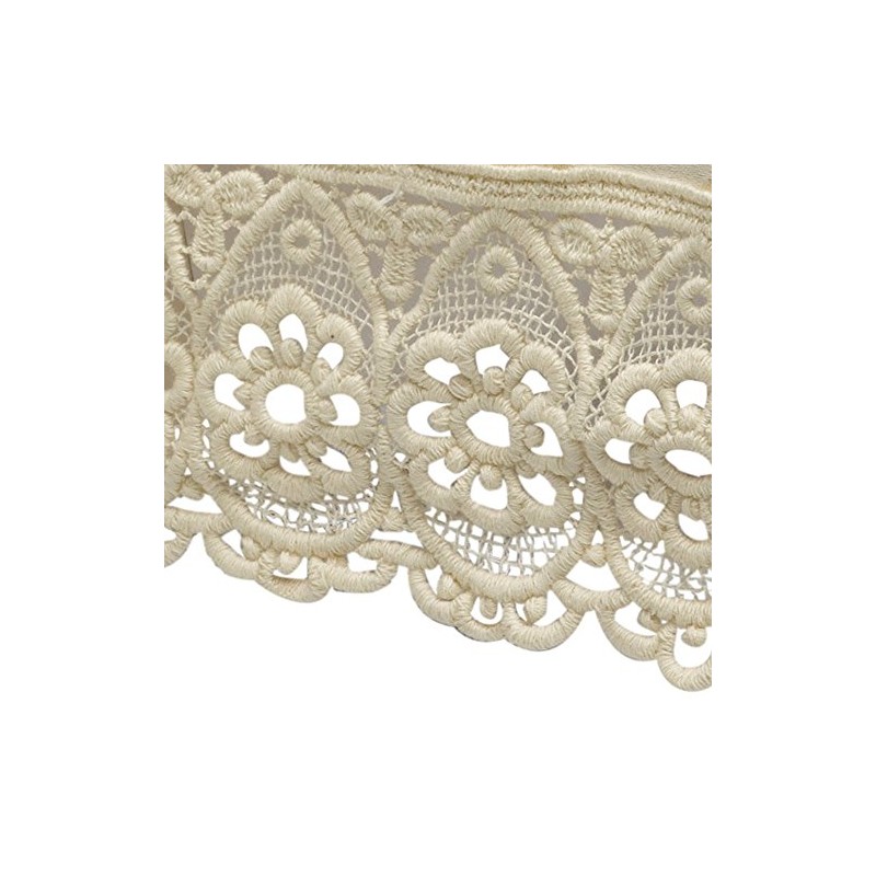 Classic Home Store Traditional Jacquard Macrame Pair of Square Arm