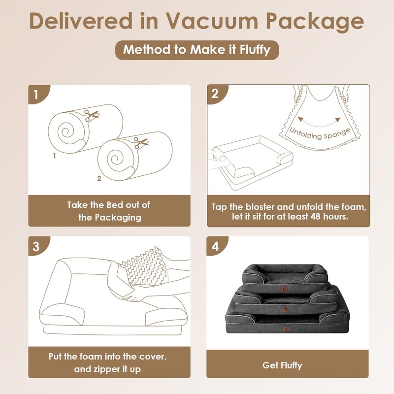 EHEYCIGA Orthopedic Dog Beds for Extra Large Dogs, Waterproof Memory