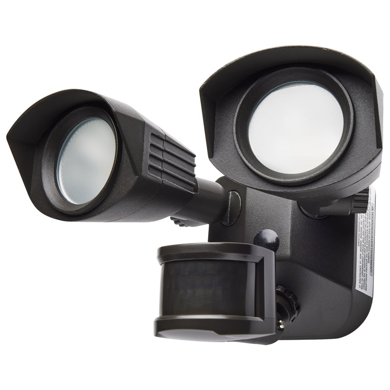 Nuvo 65/213 LED Dual-Head Security Light, 3000K, Motion Sensor, Bronze
