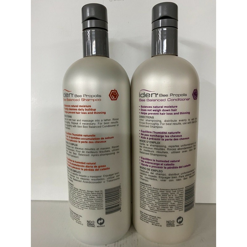 IDEN BEE PROPOLIS BEE BALANCED SHAMPOO & CONDITIONER LITER DUO