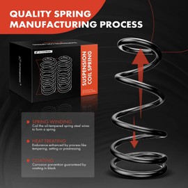A-Premium A-Premium 2Pcs Rear Suspension Coil Spring Set Compatible with Honda Civic 2006 2007 2008 2009 2010 2011 1.8L, Driver and Passenger Side, Replace# 52441SNAA02