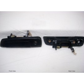 PT Auto Warehouse MI-3230S-FL - Outside Exterior Outer Door Handle, Smooth Black - Driver Side Front