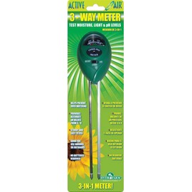 Hydrofarm MGMLP1 Active Air 3-Way pH, Light & Moisture Meter