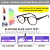 EYEURL 4-Pack Round Reading Glasses for Women Men Neck Hanging