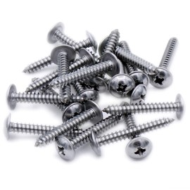 No.8 x 0.75 (4.2mm x 19mm) Pozi Flanged Self-Tapping Screw - Stainless Steel (A2) (Pack of 20)
