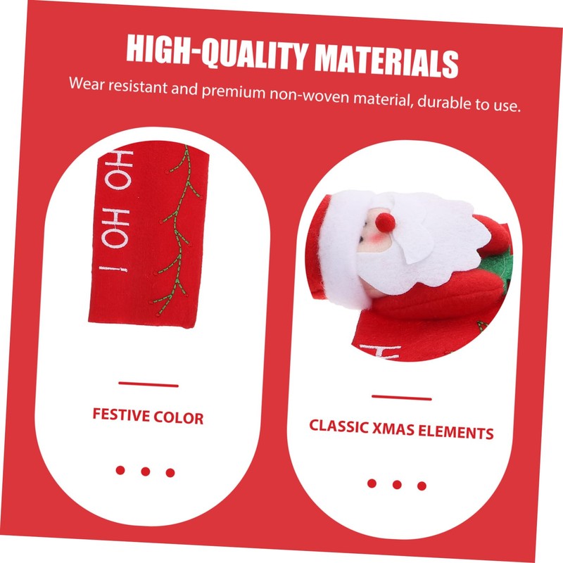 LABRIMP Dishwasher Handle Cover Xmas 2 Pack Christmas Decorative Fridge