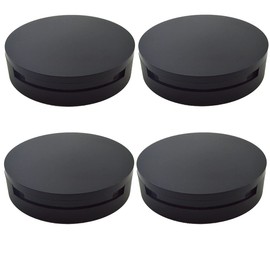4Pcs Empty Round Lash Boxes Double-Layer Eyelash Storage Box Travel Case 3D False Eyelashes Packaging Gift Boxes Holder Organizer with Makeup Mirror Lid for Women Girl Eyelash Storage and Packaging, Black