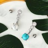 CM Crareesi Mania Piercing de ombligo bohemio para mujer, con