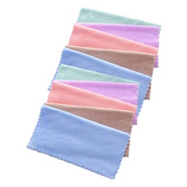 NOLITOY 10pcs Microfiber Facial Cleansing Towels Soft Coral Fleece Makeup Remover Cloths for Women Compact Durable Face Wash Cloths Random Colors for Home Travel Use