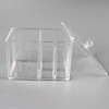 아크릴면봉케이스 뚜껑케이스 화장솜 화장솜케이스 화장솜케이스 Acrylic Cotton Swab Case with Lid, Cotton Pad Case