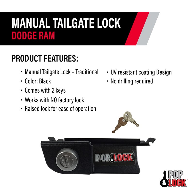 Pop & Lock – Manual Tailgate Lock for Dodge Ram