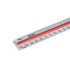Better Office Products Triangular Ruler, 12 inch Metal Ruler, Triple