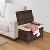 Honjourai Wicker Storage Basket with Lid,Rattan Shelf Basket with Removable