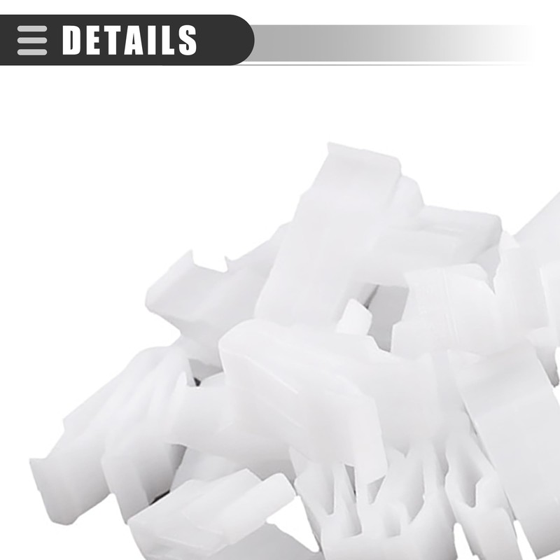 Motoforti Universal Car Trim Instrument Panel Dashboard Plastic Fastener,Plastic,White,20Pcs