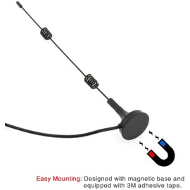 DollaTek 2pcs 433 MHz Unity Gain Omni, 6.6 Inch Antenna with Magnetic Base and SMA Connector Impedance 50 Ohm - 7DBI