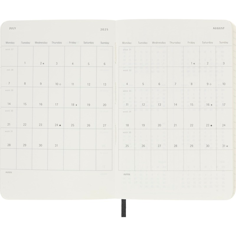 Moleskine DSB12MN2Y25 Monthly Diary, Pocket Size (W x H x