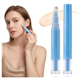 Base Líquida Y Lápiz Corrector De Ojos 2 En 1, De Alta Cober