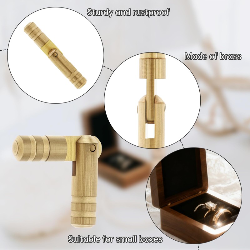 20Pcs 4 mm Hidden Brass Miniature Barrel Hinges, 4 x