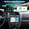 CAMECHO 1 DIN Car Radio with Wireless CarPlay Android Car,