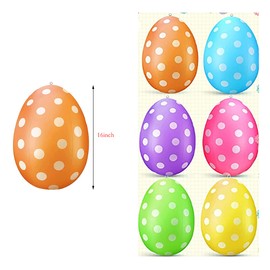 2023 Inflatable Easter Eggs Outdoor Decoration Hanging Colorful Egg Ornaments for Holiday Yard Garden Lawn Porch Party (16inch-1PCS, Blue)